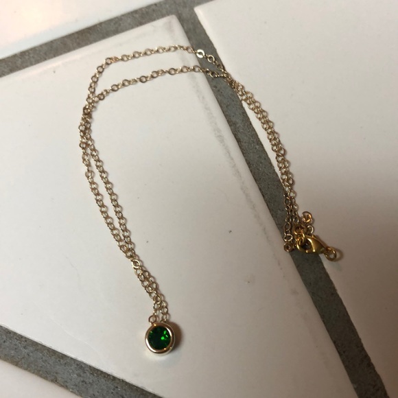 Handmade Green Crystal Necklace - Picture 2 of 3